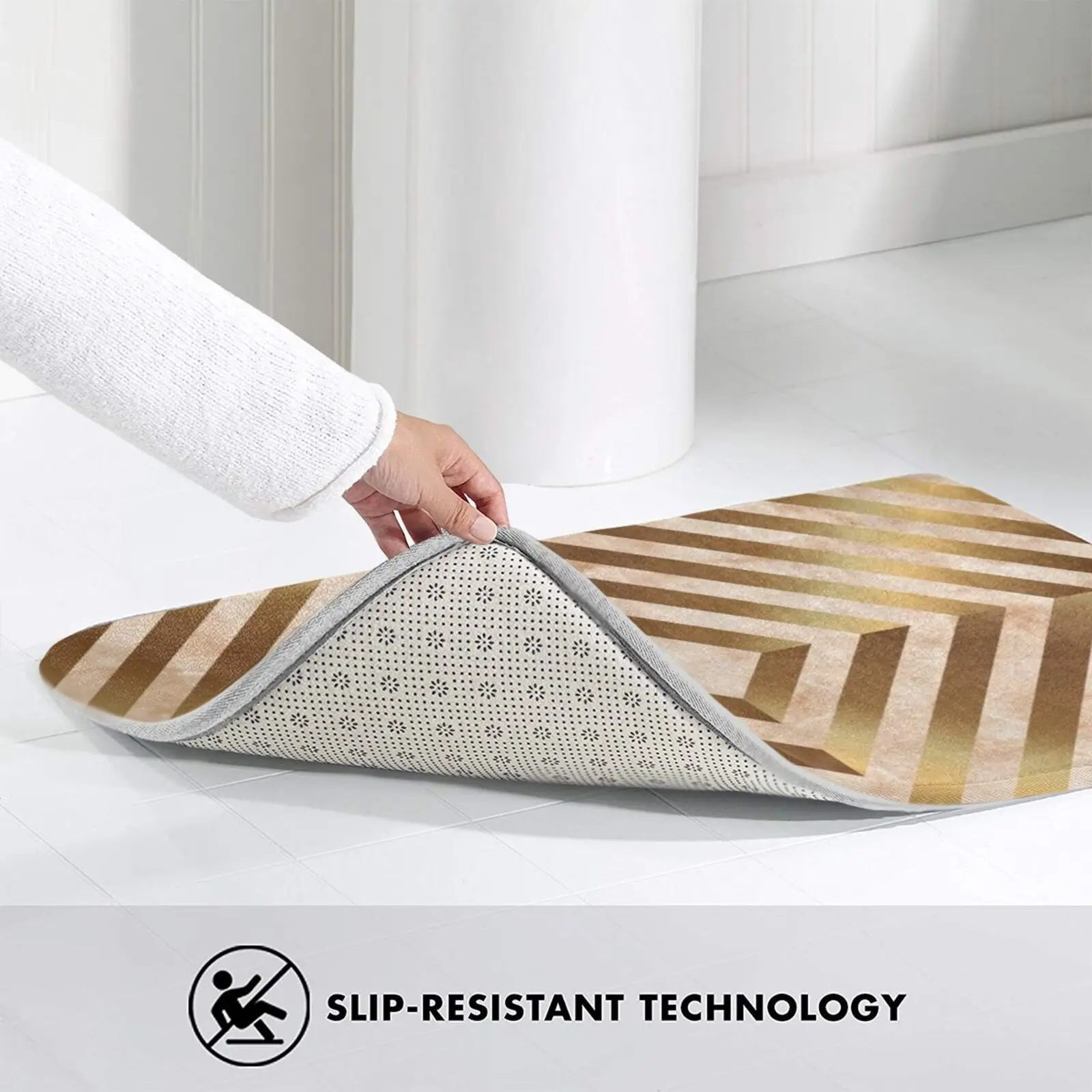 Мраморные золотые полосы 3 размера домашний ковер Мраморный бежевый Золотой