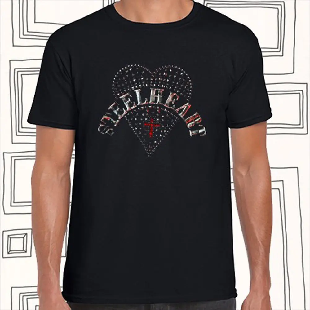 Steelheart Легенда рок-группы логотип мужская Черная Футболка размер S M L XL XXL XXXL |