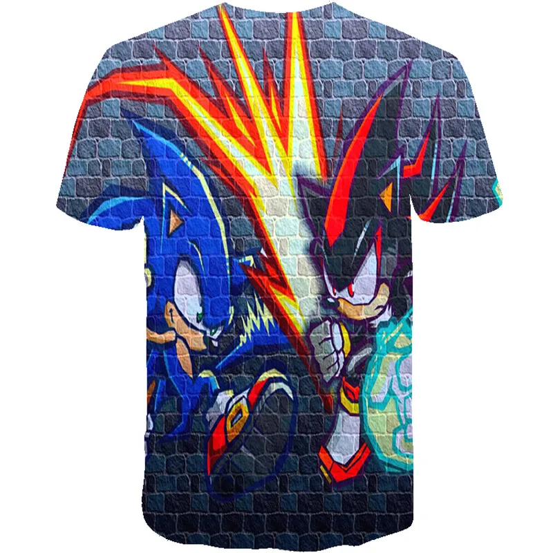 

Kids 3D Cartoon sonic the hedgehog Print T-shirts Costume Boys T Shirt Girls Summer T-shirt Clothing Children Tee Tops Clothes