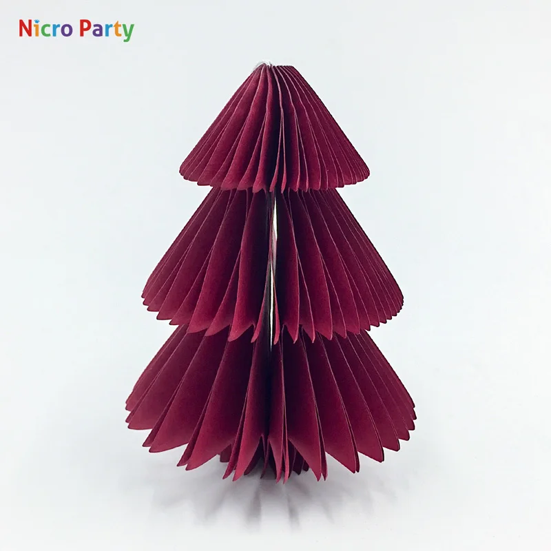 Nicro Рождественская елка Подвески мяч с бумажными сотами помпон Санта Клаус - Фото №1