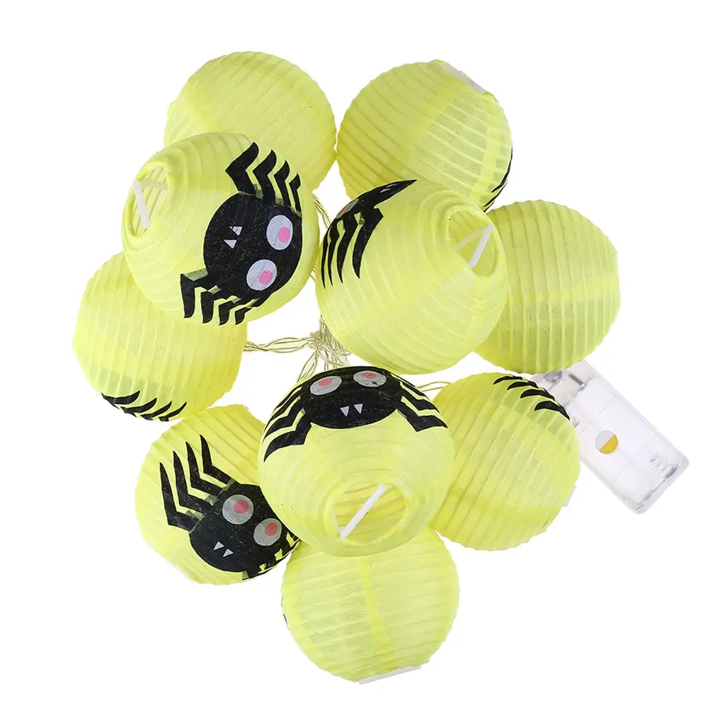 

Lights Halloween Luminous Paper Lanterns Telescopic Portable Spider Lantern Scene Decorative Light String