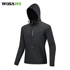 WOSAWE высокая видимость велосипеды куртки ветровка Черная Мужская светильник Вес водоотталкивающая горный велосипед Безопасность одежда