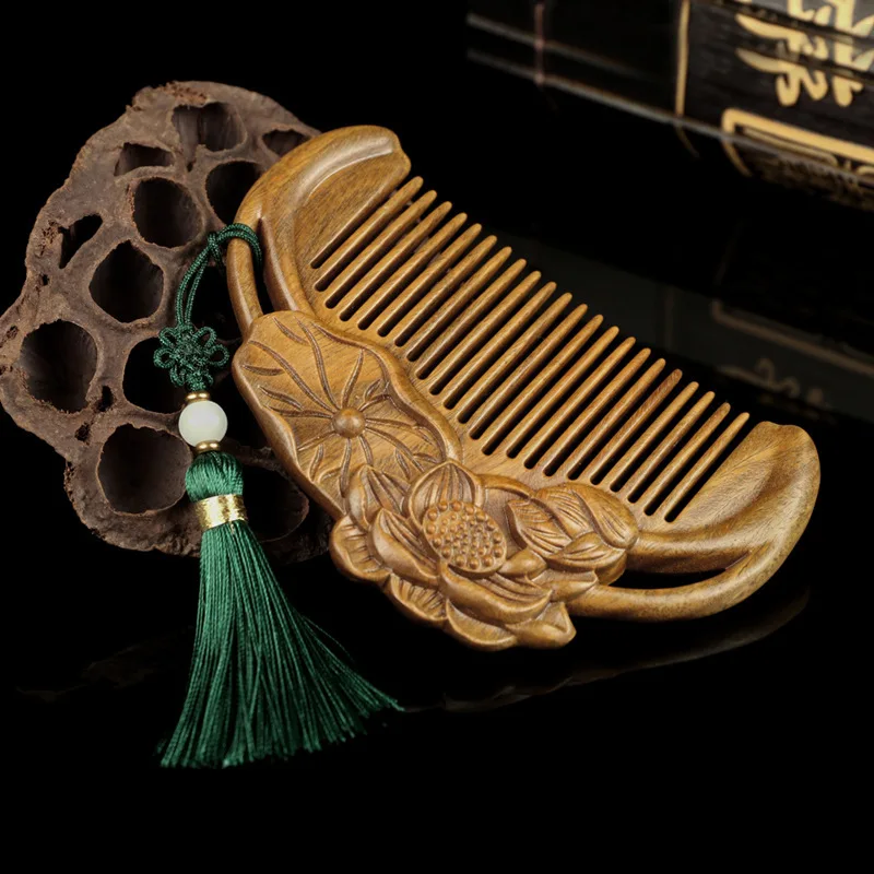 Зеленая расческа Wingceltis с рельефным деревянным покрытием подарки на день учителя