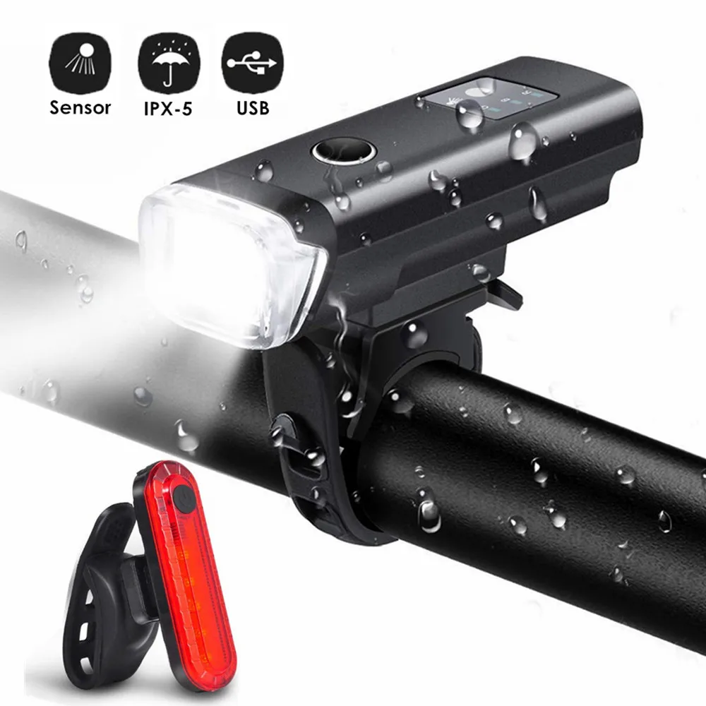 Интеллектуальный индукционный велосипедный передний свет в комплекте USB