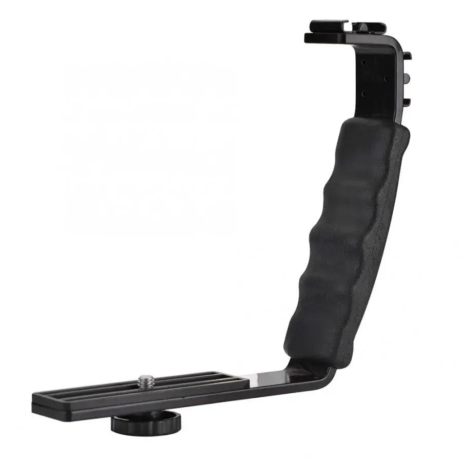 Новинка L образный кронштейн для вспышки камеры двойной держатель горячей обуви