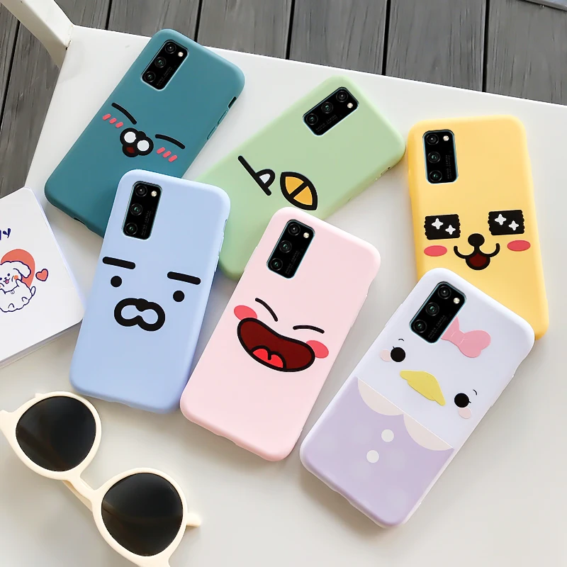 

For Huawei honor V30 Pro Case Protective Phone Shell Frosted Silicone Casing Candy Colorful Soft TPU Back Cover