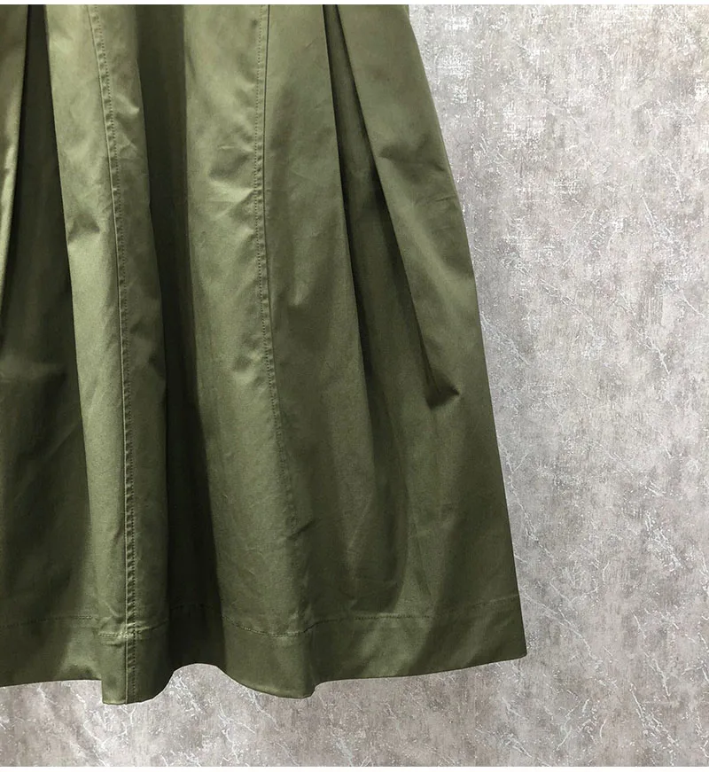 

Summer Fashion 2021 Style Dress High Quality Women Color Block Patchwork Short Sleeve Slim Fit & Flare Dress Apricot Green Color