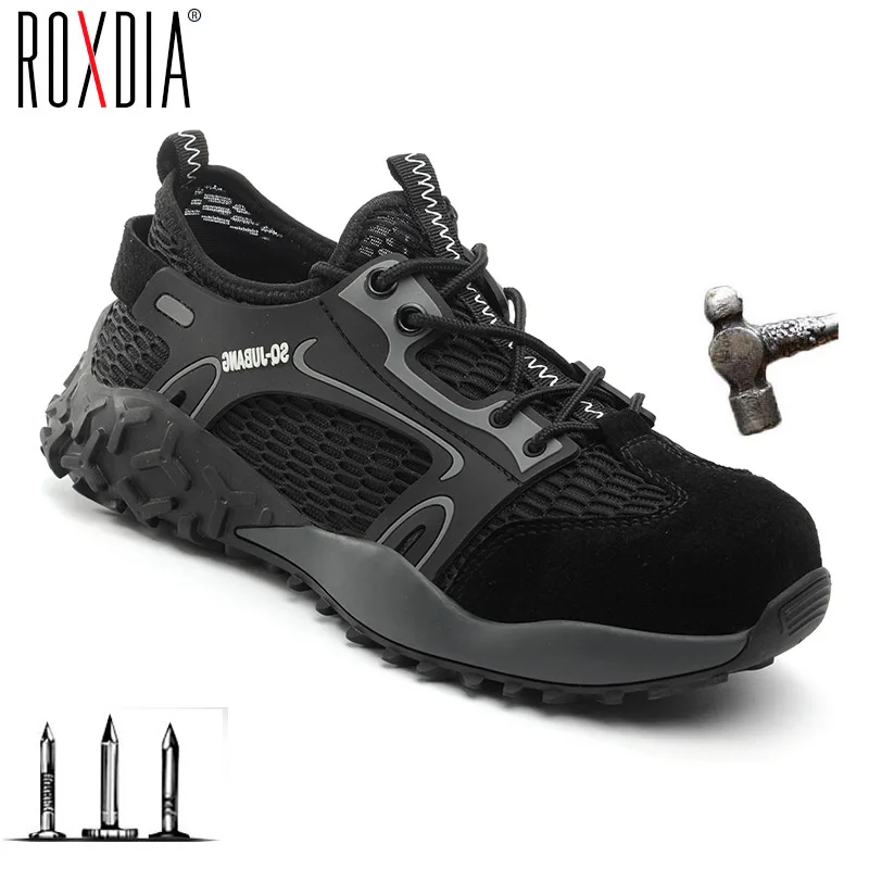 

Drop shipping Steel Toe Work Safety Shoes Men Women Summer Ultralight Pig skin Mesh Construction shoes RXM176