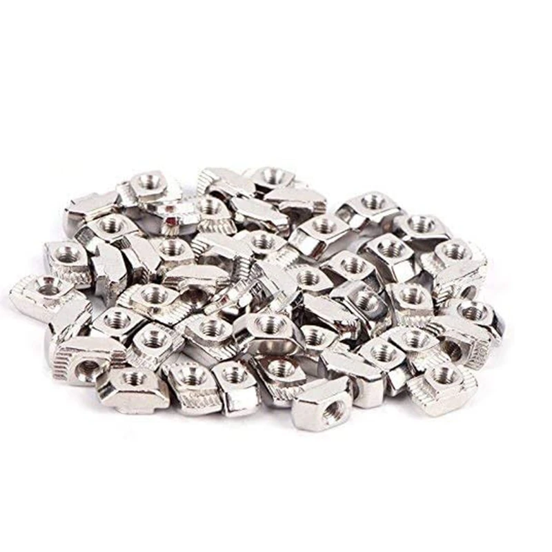 

50 Pcs M5 T-Slot Hammer Head Nut 2020 Series Aluminum Profile Extrusion Slot European Standard (M5 x 10 x 6mm)