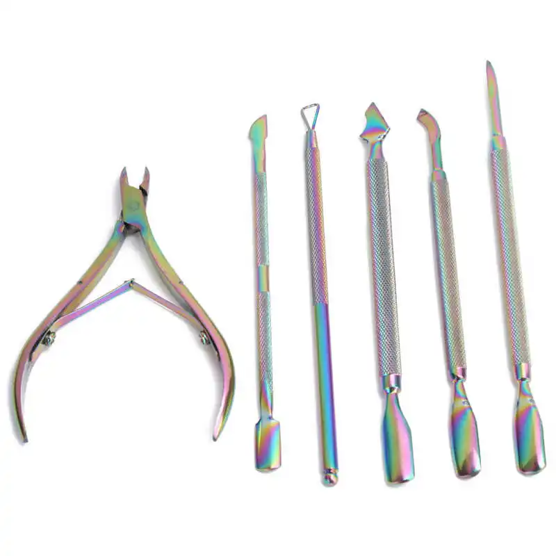 

Набор для ухода за ногтями, Стальной Толкатель, нержавеющая сталь, высокая производительность, для маникюрного салона