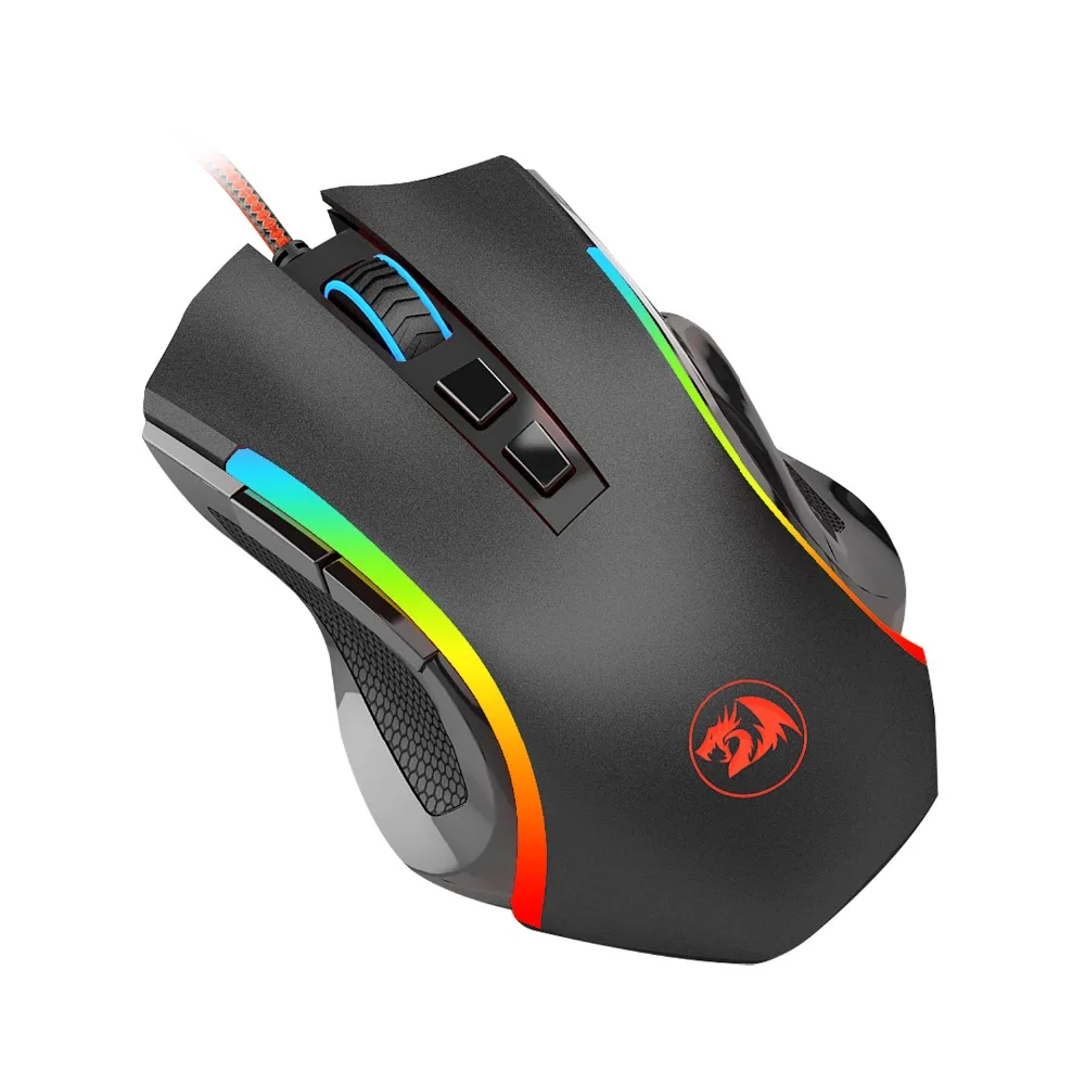 

Redragon Griffin M607 Wired Mouse 7200 DPI RGB Backlight Programmable Gaming Mouse