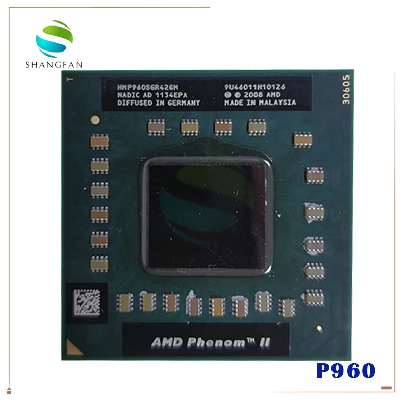 

AMD Phenom CPU Quad core P960 HMP960SGR42GM CPU 1.8G clocked 2M Socket S1 Notebook CPU