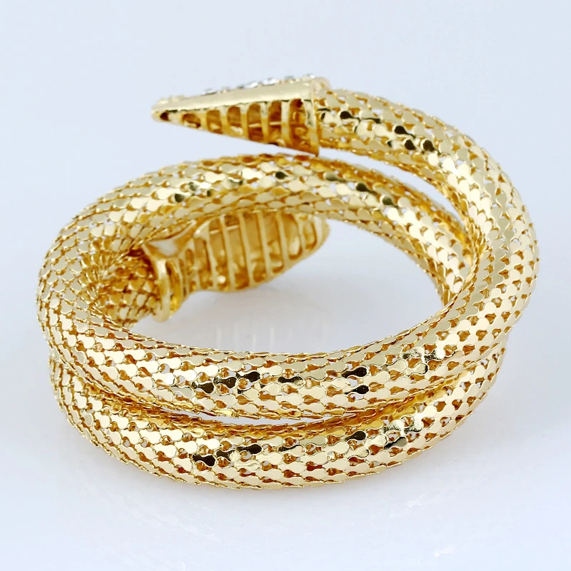 Шикарный египетская Клеопатра Вихревой Змеиный браслет на руку Открытый