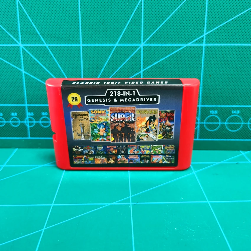 Супераккумулятор 218 в 1 для игр Sega Genesis Megadrive с истребителем Super Street Games II Beyond Oasis