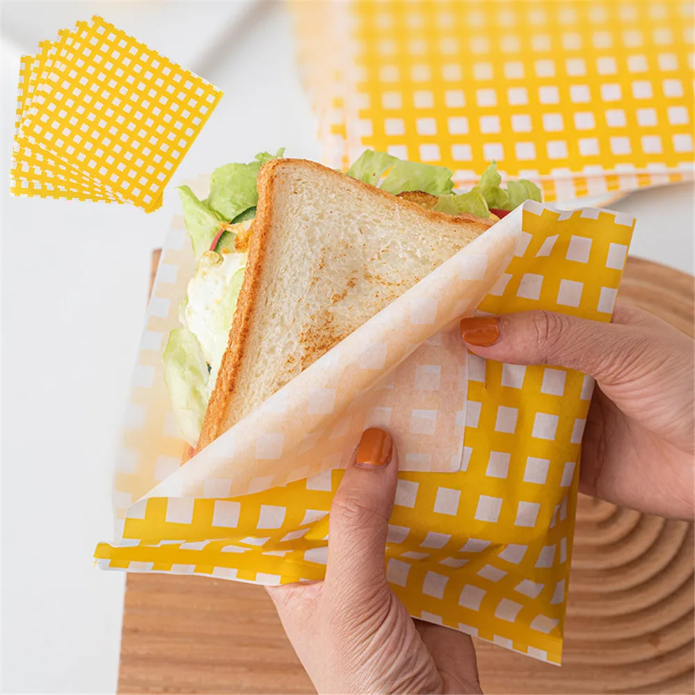 Пищевая смазочная бумага 50 шт. пищевые обертки упаковка упаковочная с покрытием