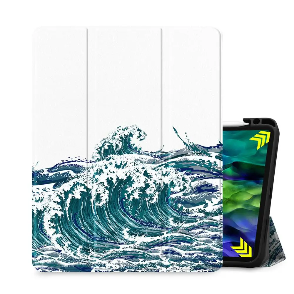 Чехол с цветочным принтом для Apple iPad Pro 11 дюймов 2021 и 2020 полноразмерный Защитный