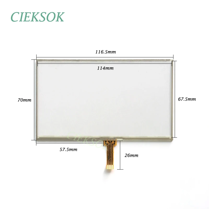 Дигитайзер для AUO HANNSTAR GPS LCD 5 дюймов DVD-навигатор сенсорный 116 5x70 мм 117*70 4 провода