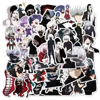 50pcs tokyo ghoul stickers toy gift for children cartoon anime sticker decal to diy bicycle fridge stationer ps4 guitar pegatina