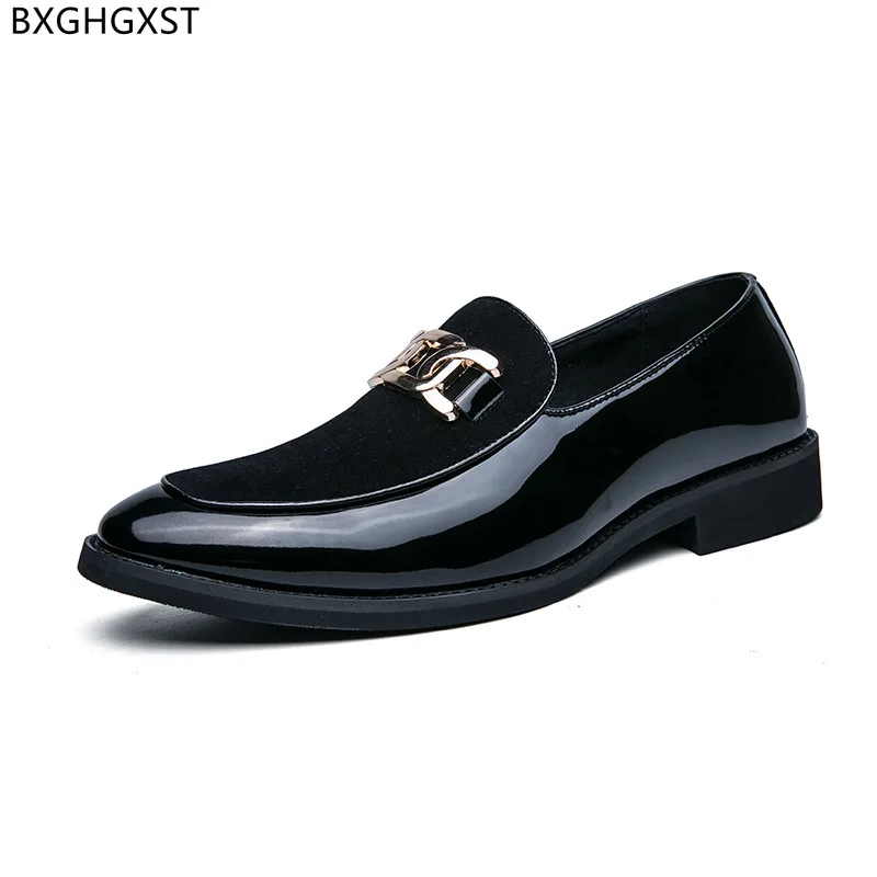 Classic Wedding Shoes for Men 2023 Formal Patent Leather Shoes Men Dress Shoes for Men Stylish Zapatos Elegantes Hombre Herren