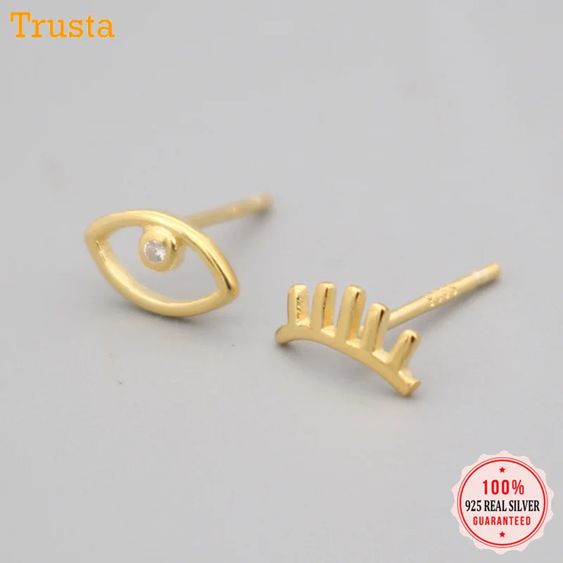Trusta, 925, цельное Настоящее серебро, Модные женские ювелирные изделия, Круглый глаз, CZ браслет, 16 см, для девочки-подростка, леди, подарок, DS966
