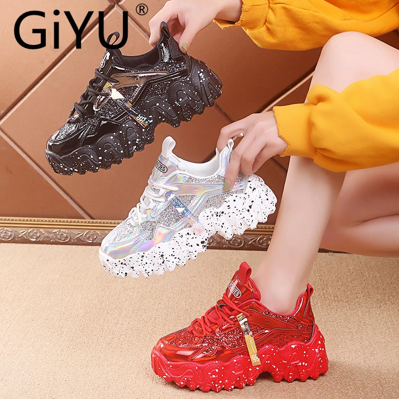 Новые дизайнерские массивные кроссовки Женские брендовые разноцветные для папы