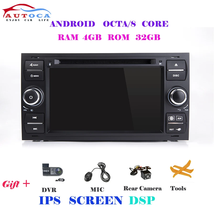 Black 2G DSP DSP ips 2 din Android 9,0 Автомобильный gps dvd-плеер для Ford Mondeo S-max Focus C-MAX Galaxy Fiesta transit Fusion подключение kuga радио - Цвет: Black 2G DSP