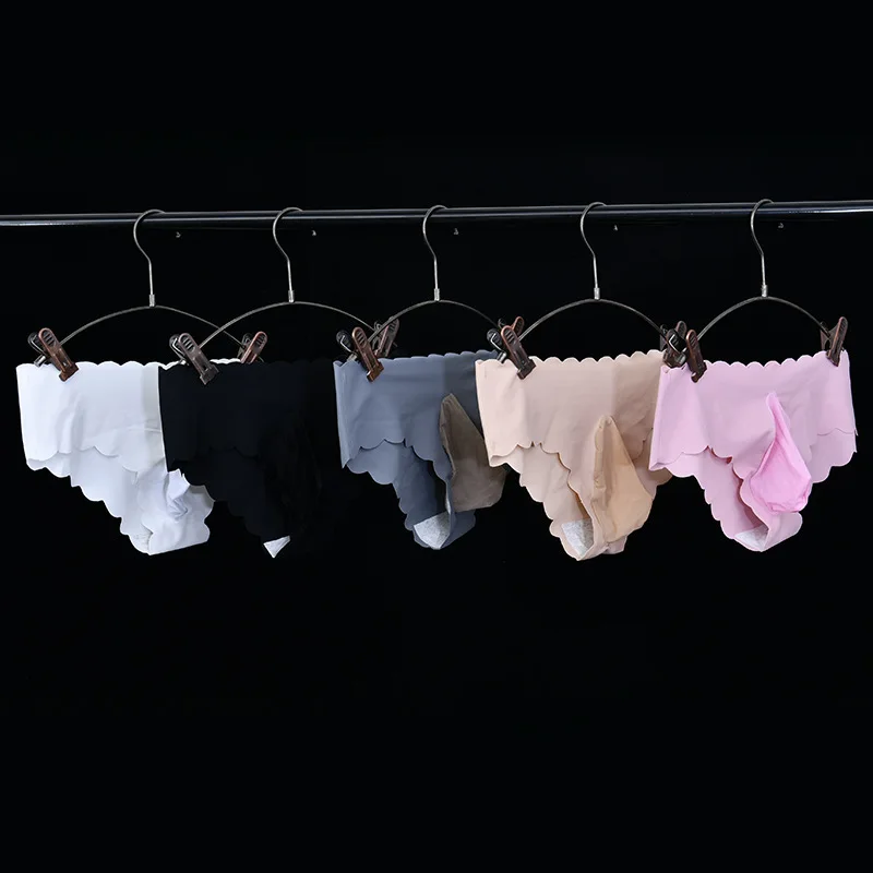 Трусы мужские Бесшовные с выпуклым карманом нижнее белье заниженной талией