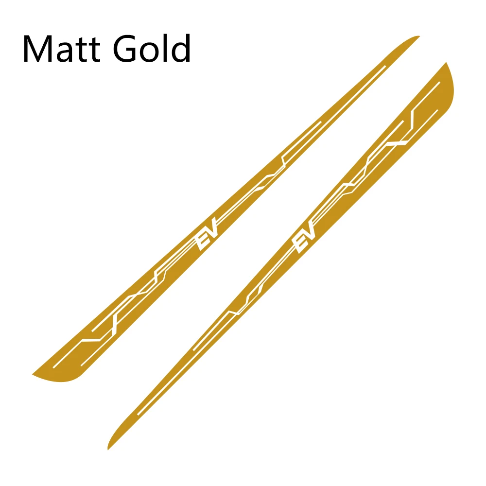 Matt Gold 2 шт. для Chevrolet Spark автомобильные боковые наклейки на дверь авто Спортивная графика виниловая пленка наклейки автомобильный Стайлинг автомобильные принадлежности для тюнинга - Название цвета: Matt Gold