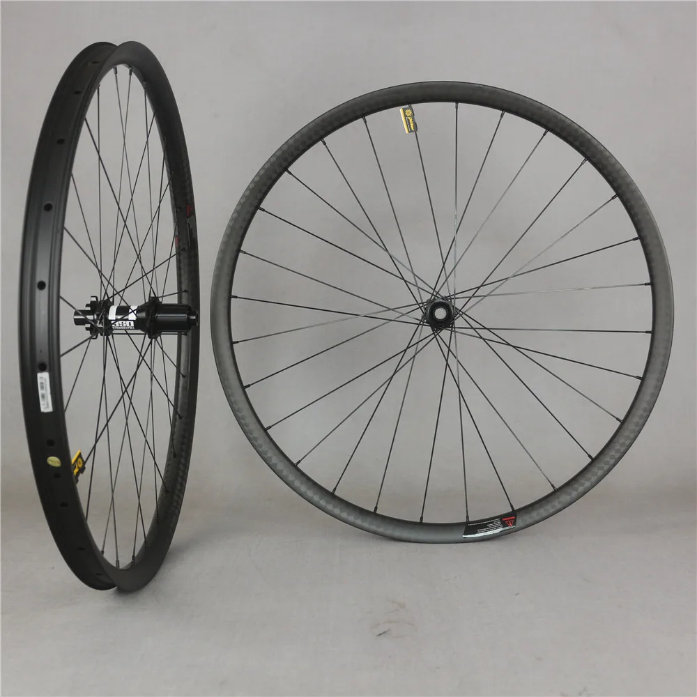 29er 35 × 25 мм XC диски Углеродные колеса 12K матовые прямые вытягивающие boost 6 bolt столб