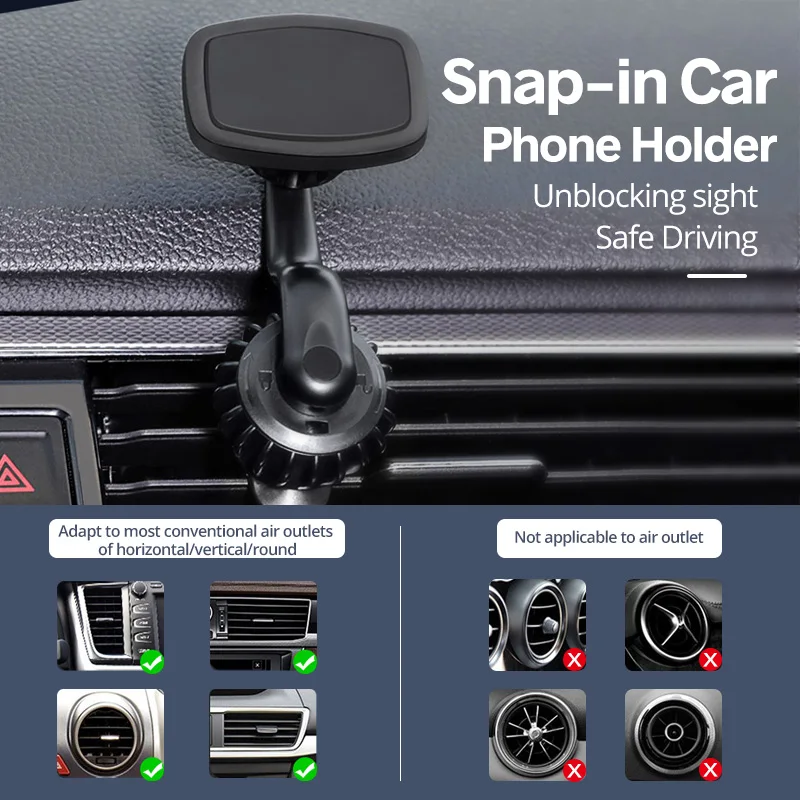 car bracket car phone holder with multifunctional 360 degree rotating air outlet magnetic buckle type car phone holders stands free global shipping