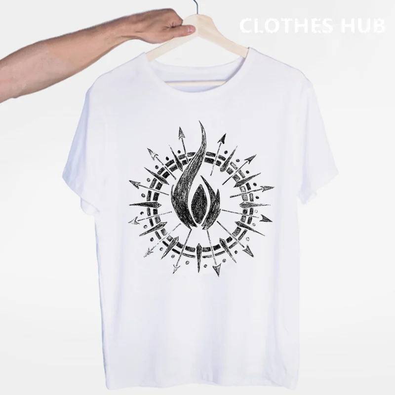 Футболка с коротким рукавом и круглым вырезом рок-группы IN Flame для мужчин женщин |