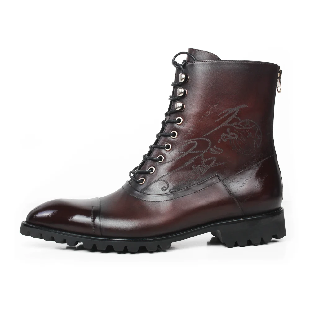 Интернет-магазин обуви Vikeduo модные трендовые ботинки роскошная мужская кожаная