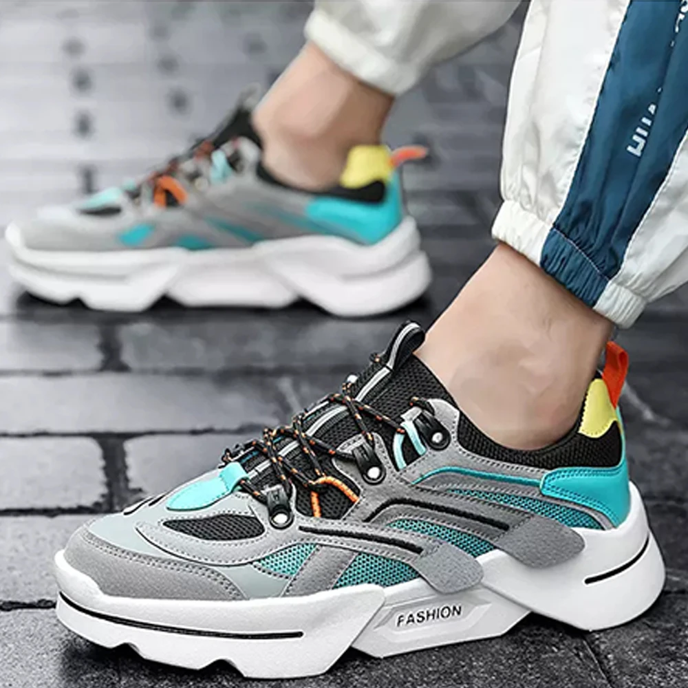 

K-pop уникальный дизайн обуви повседневные мужские кроссовки и осенние модели с нескользящей платформой