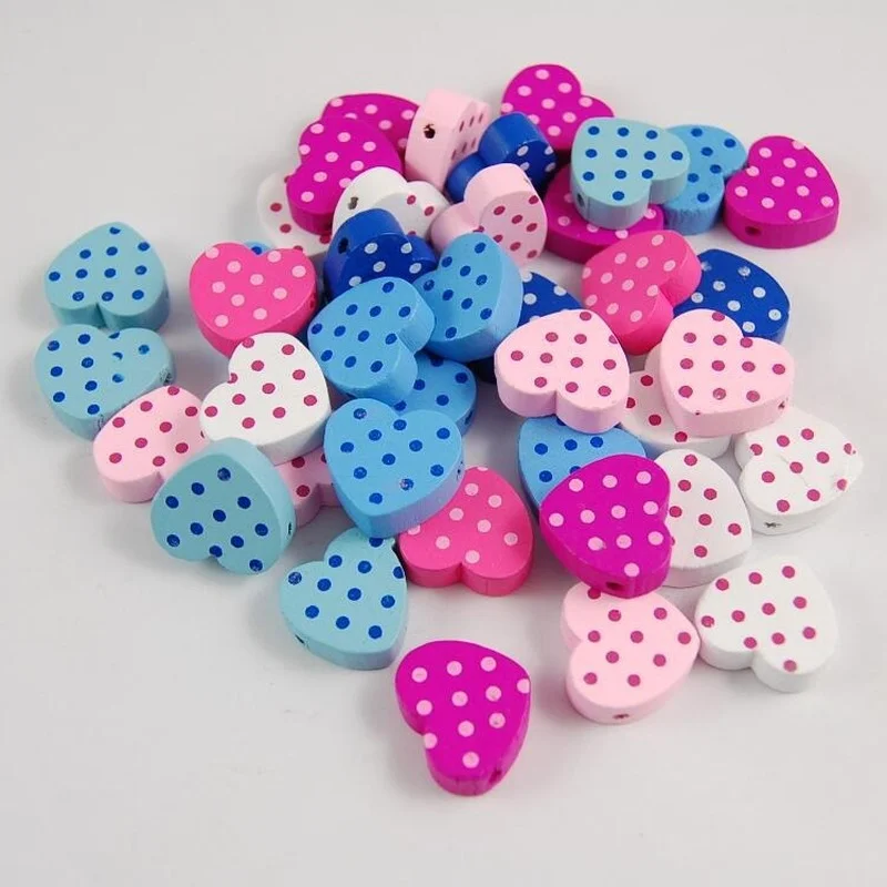 

50 шт., деревянные бусины с отверстием, 18 мм