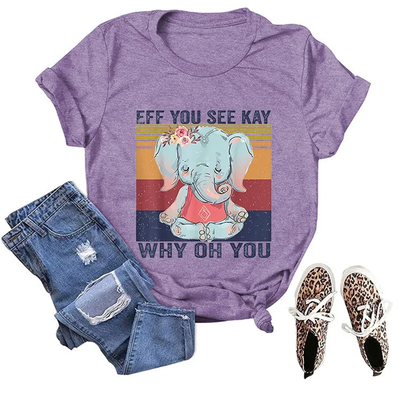 Женская футболка с коротким рукавом и круглым вырезом свободного кроя