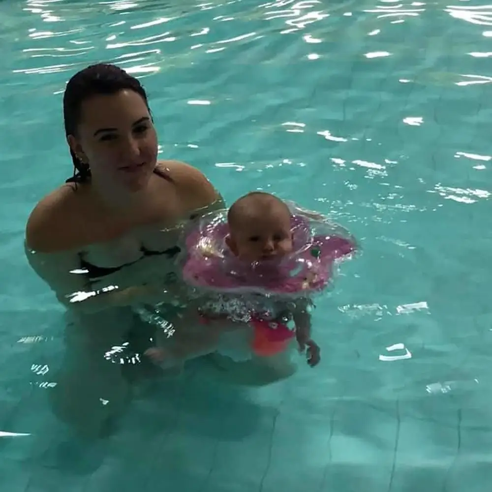 

0-2 Years Old Kid's Swimming Ring Swim Pool Accessories Neck Float Round Safety Pad For Newborns Ring Toy For Dropship