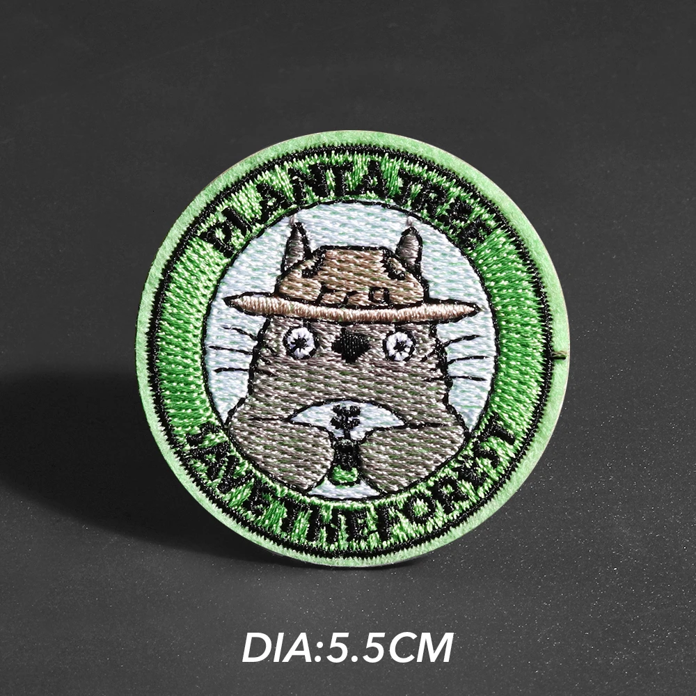 Totoro Panda патчи для костюмы Утюг на вышитые Швейные Аппликация милое платье с лисой