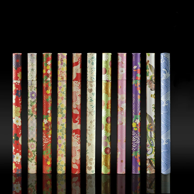 

Japanese Handmade Paper Stick Incense Tube for 10g Household Incense Storage Box Sandalwood Insense Sticks Boxes Home Decor