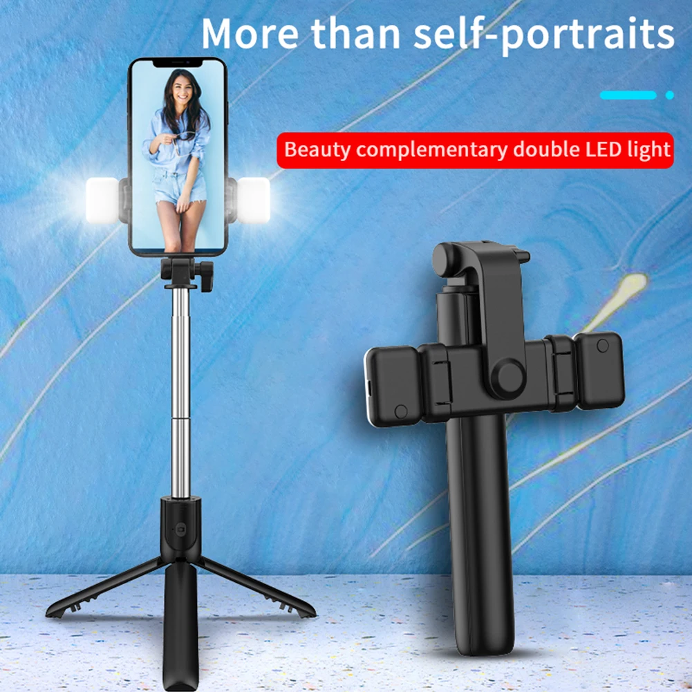 

Android Phone Mini Tripod Shutter Remote Wireless Selfie Stick Tripod with Fill Light Extendable Bluetooth Selfie Stick for IOS