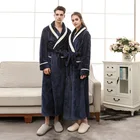 Новый осенне-зимний модный бархатный длинный плотный теплый халат Beibei для мужчин и женщин