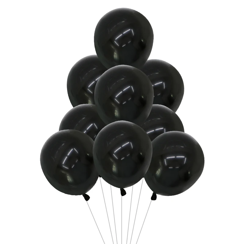 20pcs black 20 шт./лот, красные, черные латексные шары, 5 шт., 18 дюймов, красный воздушный шар из фольги в форме сердца для свадьбы, Дня Святого Валентина, дня рождения, украшения - Цвет: 20pcs black