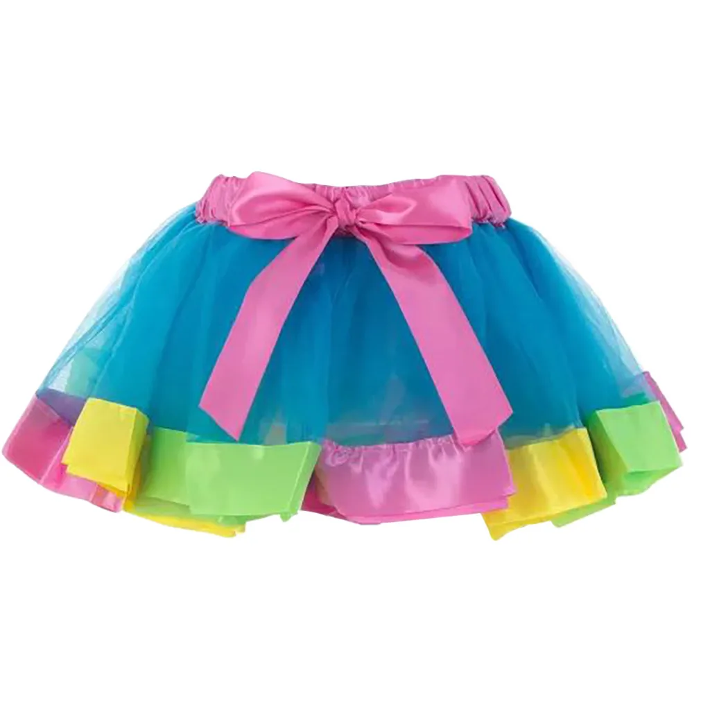 Юбка-пачка для взрослых разноцветная эластичная трехслойная сетчатая юбка