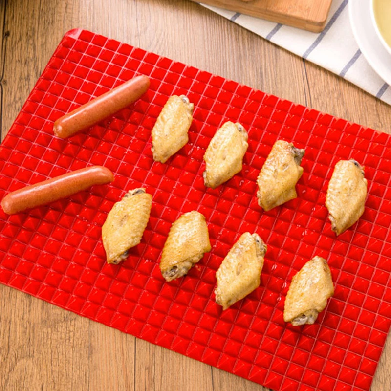 

BPA Free Baking Tools Pyramid SILICONE BAKING Pad Barbecue Pad Plate Barbecue Net Insulation Pad Food Grade Baking Pad