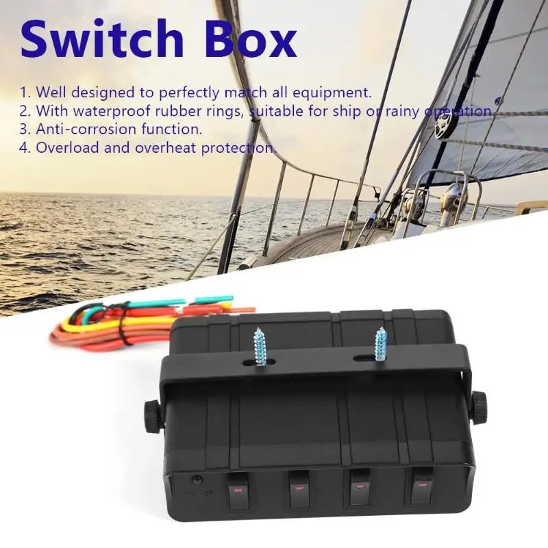 30A Rocker Switch Box Аварийная Строб-лампа 12 В 4 банды панель контроллера