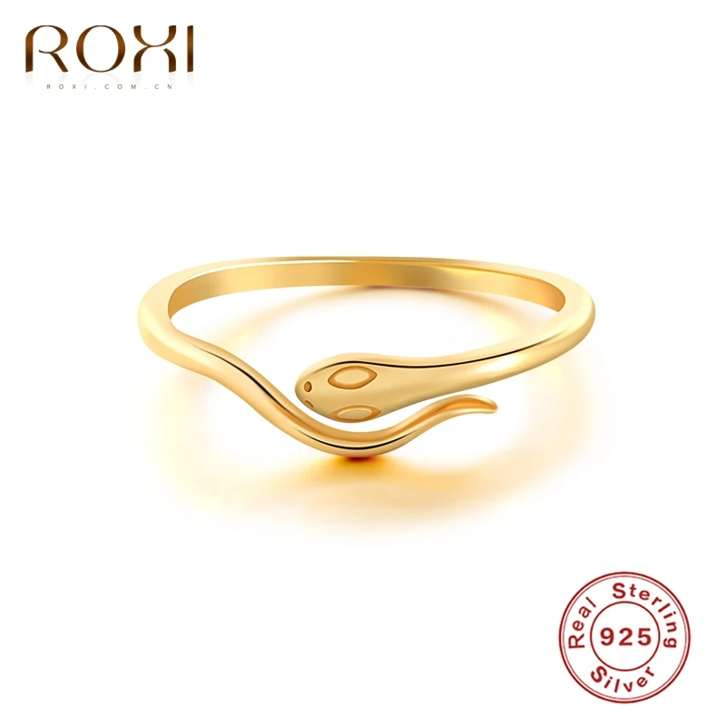 Винтажное женское кольцо ROXI в виде змеи регулируемое открытое животного