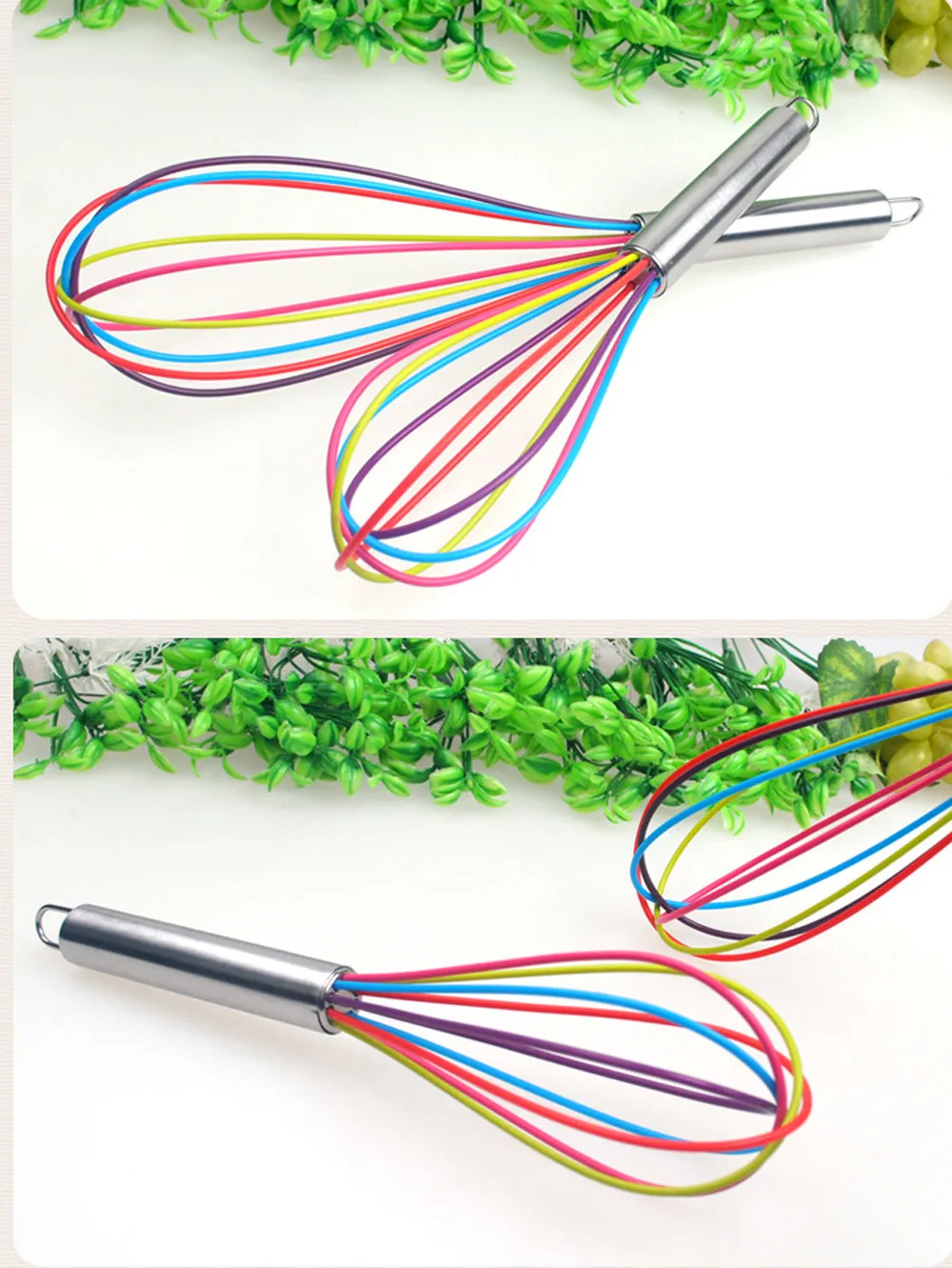 Multifunctional Rotary Manual Egg Beater Mixer Mini Plastic Kitchen Whisk Bake Tool Agitator Silicone Eco-Friendly 1pcs | Дом и сад