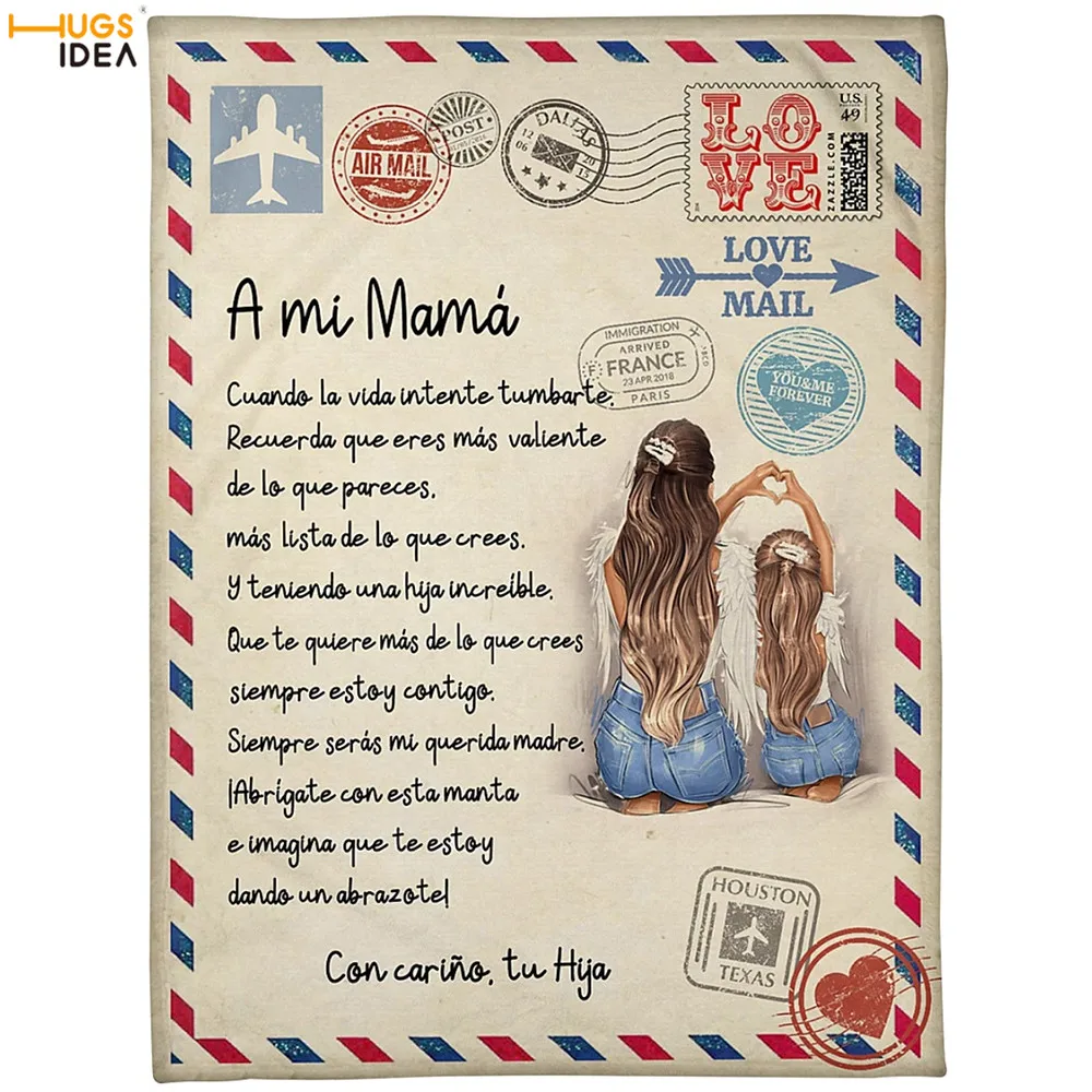 Флисовое одеяло HUGSIDEA с надписью Моя мама домашнее постельное белье подкладка для