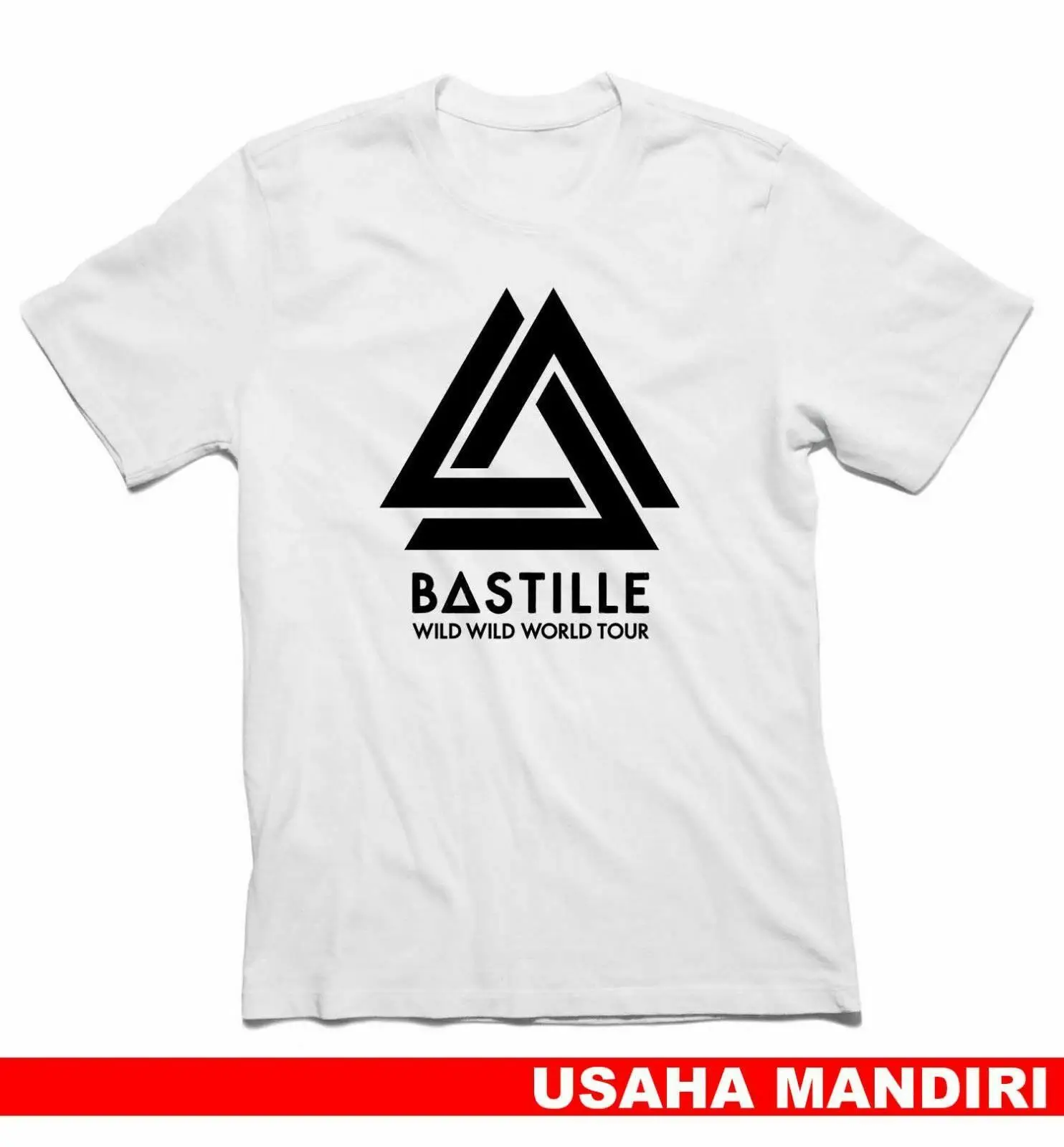 BASTILLE WILD WORLD TOUR футболка унисекс хаос рубашка 3 цвета S-XXL хлопок EM1 подростковый