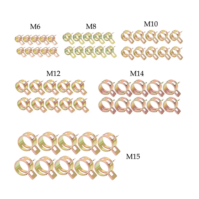 Пружинный зажим для шлангов водяных труб зажимы воздушных трубок 100 шт. 6-22 мм |