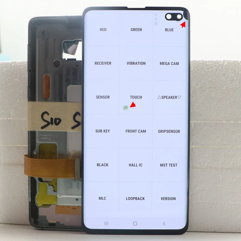 Ceny Oryginalny AMOLED S10 Plus LCD Do SAMSUNG Galaxy S10 PLUS G9750 G975F/DS G975U Wyświetlacz Lcd Ekran Dotykowy Szkło Digitizer Zgromadzenie